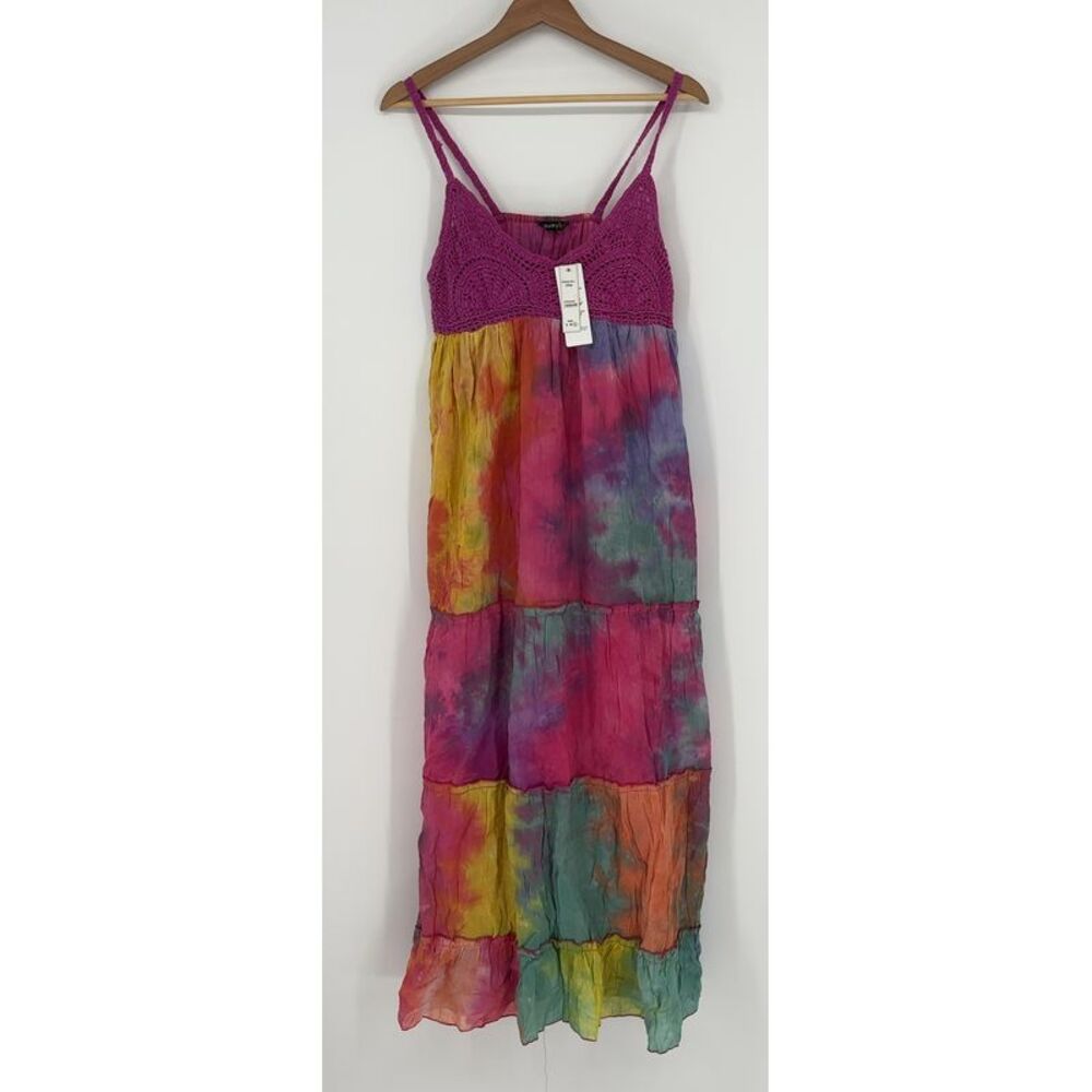 Chaudry Tie-Dye Crochet Maxi Dress